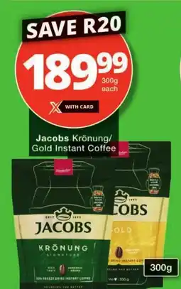Checkers Jacobs Krönung/ Gold Instant Coffee offer
