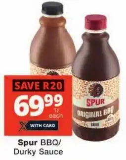 Checkers Spur BBQ/ Durky Sauce offer