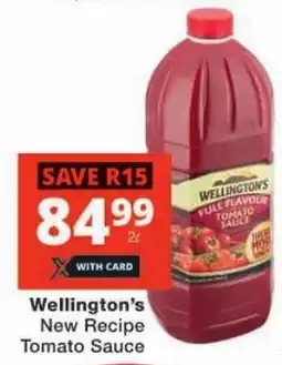 Checkers Wellington's New Recipe Tomato Sauce offer
