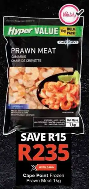 Checkers Hyper Cape Point Frozen Prawn Meat offer