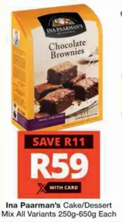 Checkers Hyper Ina Paarman's Cake/Dessert Mix All Variants offer
