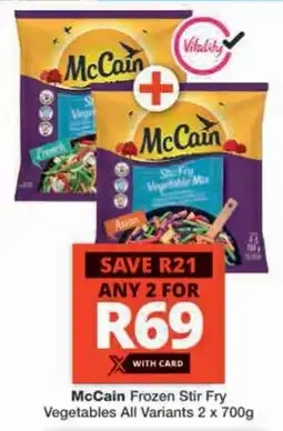 Checkers Hyper McCain Frozen Stir Fry Vegetables All Variants offer