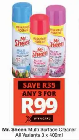 Checkers Hyper Mr. Sheen Multi Surface Cleaner All Variants offer