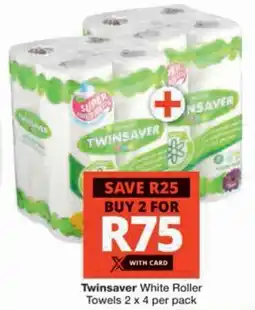 Checkers Hyper Twinsaver White Roller Towels offer