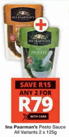 Checkers Hyper Ina Paarman's Pesto Sauce All Variants offer