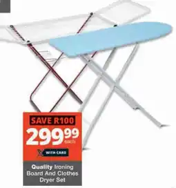 Checkers Hyper Quality Ironing Board And Clothes Dryer Set offer