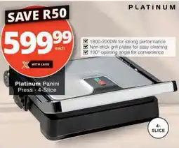 Checkers Hyper Platinum Panini Press 4-Slice offer