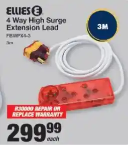 Mica ELLIES 4 Way High Surge Extension Lead offer