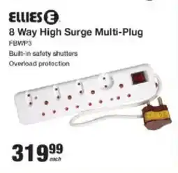 Mica ELLIES 8 Way High Surge Multi-Plug offer