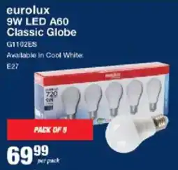 Mica Eurolux 9W LED A60 Classic Globe offer