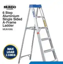 Mica MUNDO 6 Step Aluminium Single Sided A-Frame Ladder offer