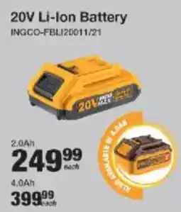 Mica INGCO 20V Li-Ion Battery offer