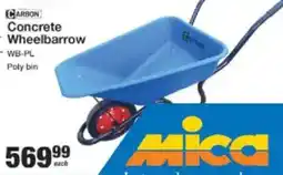 Mica CARBON Concrete Wheelbarrow offer