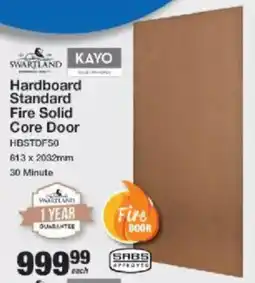 Mica SWARTLAND/ KAYO Hardboard Standard Fire Solid Core Door offer