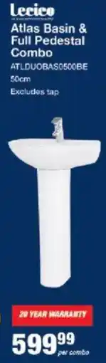 Mica Lecico Atlas Basin & Full Pedestal Combo offer