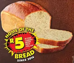 Shoprite In-store standard brown bread offer