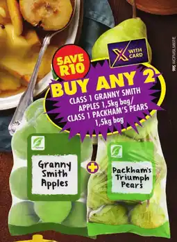 Shoprite Class 1 Granny Smith Apples/ Class 1 Packham's Triumph Pears offer