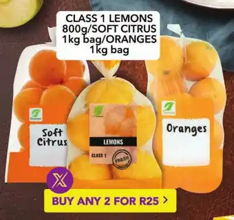 Shoprite Class 1 lemons/ soft citrus/ oranges offer