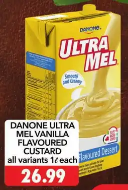 Shoprite Danone ultra mel vanilla flavoured custard all variants offer