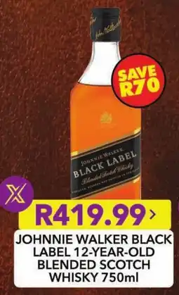 Shoprite Johnnie walker black label 12-year-old blended scotch whisky offer