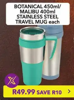 Shoprite Botanical/ malibu stainless steel travel mug offer