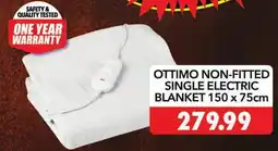 Shoprite Ottimo non-fitted single electric blanket offer