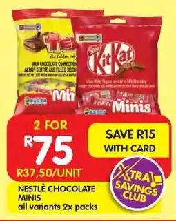 Shoprite Nestlé chocolate minis all variants offer
