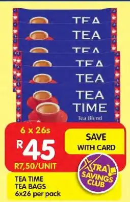Shoprite Tea time tea bags offer