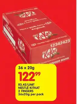 Shoprite Nestlé kitkat 2 fingers offer
