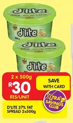 Shoprite D'lite 37% fat spread offer