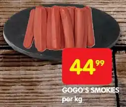 Shoprite Gogo's smokies offer