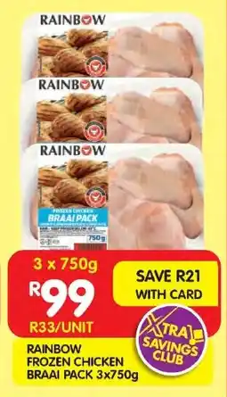 Shoprite Rainbow frozen chicken braai pack offer