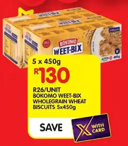 Shoprite Bokomo weet-bix wholegrain wheat biscuits offer