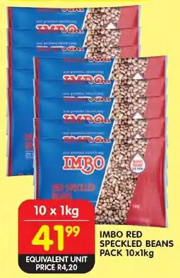 Shoprite Imbo red speckled beans pack offer