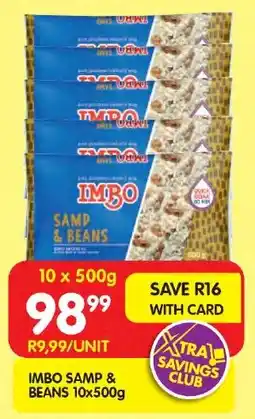 Shoprite Imbo samp & beans offer
