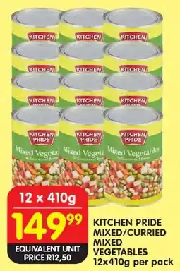 Shoprite Kitchen pride mixed/curried mixed vegetables offer