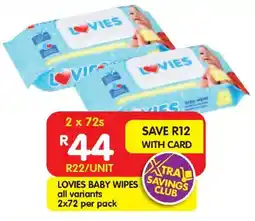 Shoprite Lovies baby wipes all variants offer