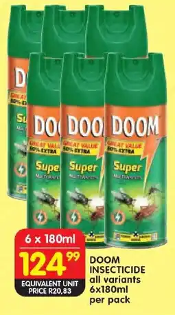 Shoprite Doom insecticide all variants offer