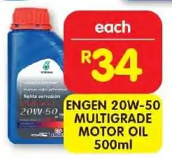 Shoprite Engen 20w-50 multigrade motor oil offer