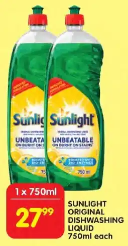 Shoprite Sunlight original dishwashing liquid offer