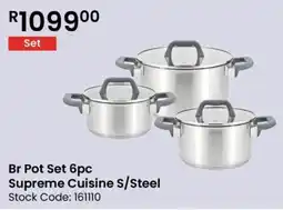Africa Cash and Carry Br Pot Set Supreme Cuisine S/Steel offer
