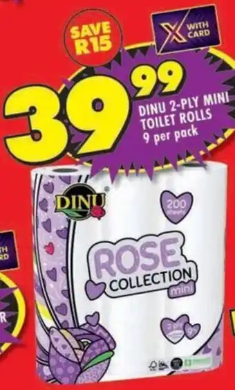 Shoprite Dinu 2-ply mini toilet rolls offer