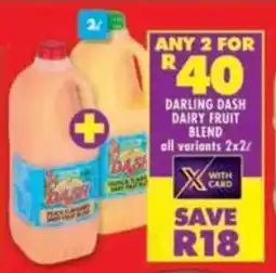 Shoprite Darling dash dairy fruit blend all variants offer