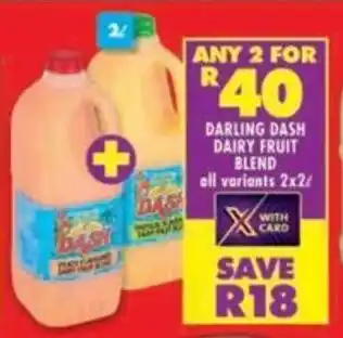 Shoprite Darling dash dairy fruit blend all variants offer