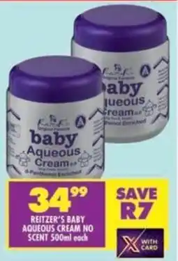 Shoprite Reitzer's baby aqueous cream no scent offer