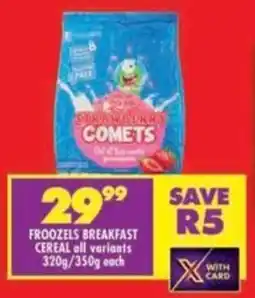 Shoprite Froozels breakfast cereal all variants offer