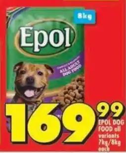 Shoprite Epol dog food all variants offer