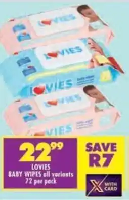 Shoprite Lovies baby wipes all variants offer