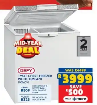 Russells Defy chest freezer white offer