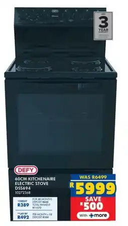 Russells Defy kitchenaire electric stove offer